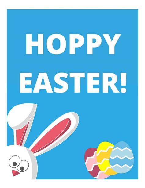 happy easter sign free printable